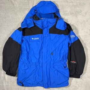 Columbia Titanium Y2K 3 In 1 Ski Jacket Blue Mens L Removable Fleece Snow VTG